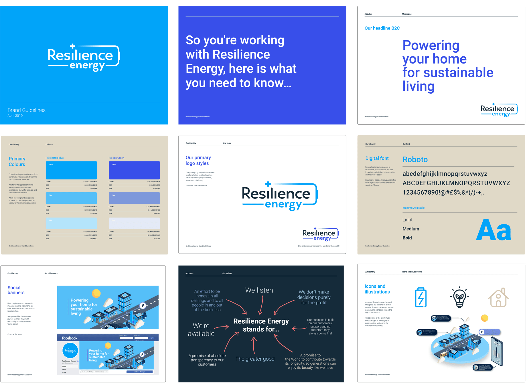 resilience energy brand guidelines mock up